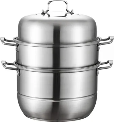Image de RHP Expérience culinaire innovante avec notre cuiseur vapeur de 28 cm en acier inoxydable 18/8 résistant - Compatibilité parfaite avec les cuisinières à induction, électriques, à gaz et halogènes, avec un chauffage uniforme