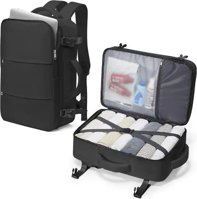 Productafbeelding van Grote Reisrugzak voor Dames en Heren - Waterdichte Outdoor Sport Rugzak voor Dagelijks Gebruik en 14 Inch Laptop - Handbagage Formaat