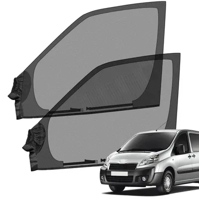 Productafbeelding van Set van 2 insectennetten voor zijruiten, geschikt voor Citroën Jumpy/Peugeot Expert/Fiat Scudo, modeljaren 1994-2025