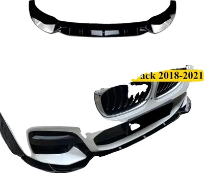 Produktbild von Frontstoßstangenlippe, aus ABS-Kunststoff, passend für SUV-Modelle, glänzende schwarze Oberfläche, entworfen für M-Sport, wetterbeständig
