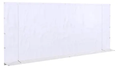 Productafbeelding van Eindwand PVC met deuringang 5 mtr breed WIT