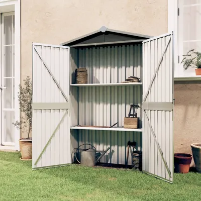 Image de Stabli Möbel Abri de jardin Anthracite 116x45x175 cm Acier galvanisé - Abri pour poubelles CC3698219 1parcel