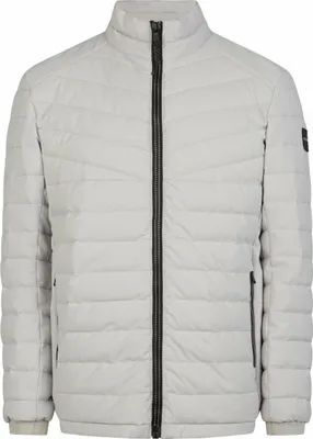 Produktbild von Herren leichte Steppjacke mit Standkragen, Reißverschluss und Taschen, Hellgrau