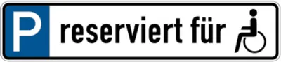 Produktbild von Dreifke® Parkplatzkennzeichen, P-reserviert für (Symbol Rollstuhlfahrer), 113...
