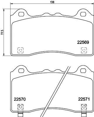 Produktbild von HELLA Bremsbeläge Satz Vorne Bremsklötze für FORD FOCUS III 8DB 355 025-831