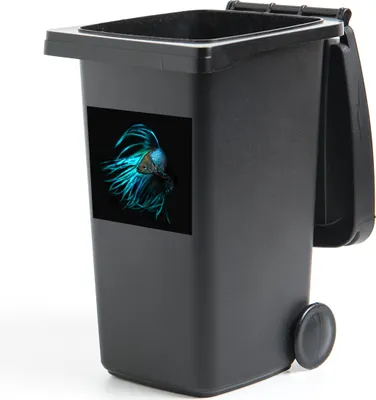 Produktbild von MuchoWow® Mülltonnenaufkleber Fische - Meerestiere - Blau - Schwarz 40x40 cm