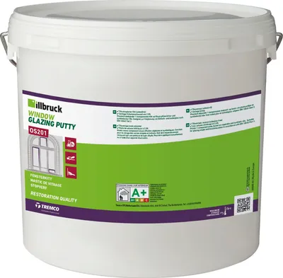 Produktbild von Illbruck Fensterkitt OS201 dauerelastisch - Reparaturkitt im Eimer grau 10kg