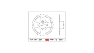 Produktbild von Rk Kettenblatt 530 46z Stahl silber