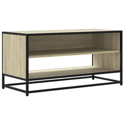 Produktbild von TV-Schrank Sonoma-Eiche 91x40x46 cm Holzwerkstoff und Metall
