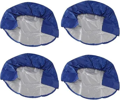 Immagine prodotto di Copricerchi blu da 32 pollici per camper, autocarri, roulotte e rimorchi, set da 4 pezzi, universali
