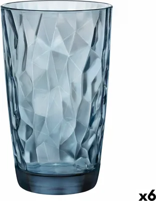Produktbild von Bormioli Rocco Diamond, Sommergetränk-Glas, 470 ml, Glas, Blau, 6 Stück(e), 85 mm