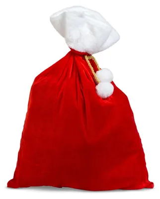 Produktbild von Weihnachtsmannsack - 72,3 x 51,4 cm - Rot / Weiß