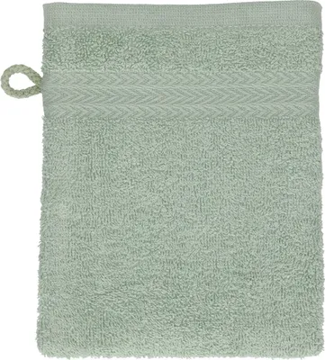 Produktbild von Betz Waschhandschuh 16x21 cm PREMIUM 100% Baumwolle  Farbe: heugrün