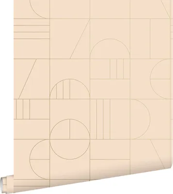 Obrázok produktu pre ESTAhome Art Decó vzor broskyňová ružová a zlatá tapeta 53 cm x 10,05 m