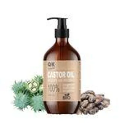 Produktbild von QKnatur Organisches Rizinöl für Haare, Haut, Wimpern, Augenbrauen, Bart und Nägel