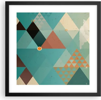 Produktbild von Gerahmtes Poster - Schwarzer Rahmen - Abstraktion modern - 40x40 cm - Wand Bild - Wanddeko - Wandbilder - Kunstposter - Wandposter - Bilderrahmen - Bilder - Kunstdruck - Wandbild - P2BAC40x40-3571