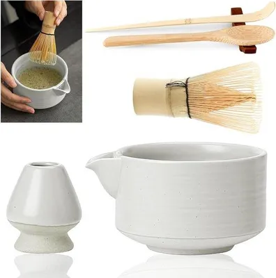Produktbild von Japanische Teezeremonie-Set für Büro-Verwendung mit Bambuslöffeln - 550 ml