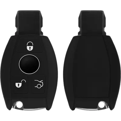 Produktbild von PhoneNatic Silikon Schlüssel Hülle kompatibel mit der Mercedes-Benz GLK260 Klasse 3-Tasten Fernbedienung in schwarz Funkschlüssel 3-Key