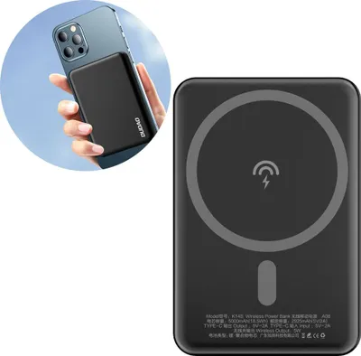 Produktbild von Dudao Magsafe Wireless Powerbank 5000Mah Schwarz (K14S)