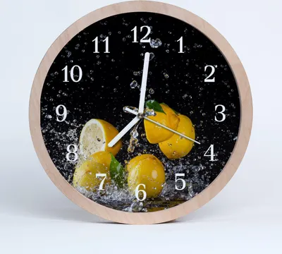 Produktbild von Holzuhr 30fi cm wanduhr - Zitronen Wohnzimmer