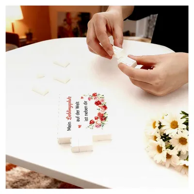 Produktbild von Geschenk für Paare, Ich Liebe Dich Geschenke für Freund Freundin Weihnachten Valentinstag, Geburtstagsgeschenk Hochzeitstag Liebes Geschenk für Ihn Sie, Bausteine Ornamente