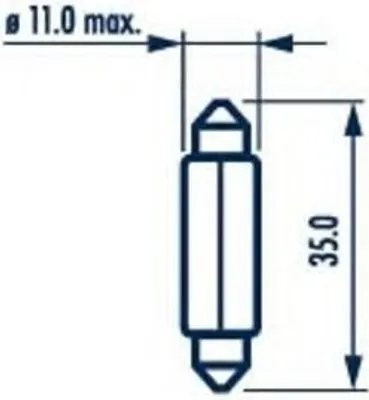 Produktbild von NARVA Lampen Autolampen 12V 10W SV8,5 17316