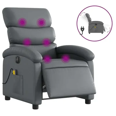 Produktbild von Massagesessel Elektrisch Grau Kunstleder