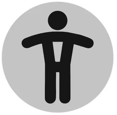 Produktbild von CombiCraft Aluminium Türschild 'Herren' zur Kennzeichnung von Herrentoiletten, Ø75 mm mit doppelseitigem Klebeband