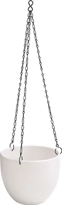Produktbild von Dehner Hängeampel, Ø 22 cm, Höhe 20 cm, Keramik, weiß