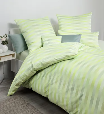 Produktbild von Janine Design Jersey-Bettwäsche-Garnitur 55124 CARMEN S Farbe grün Größe 135x200+80x80