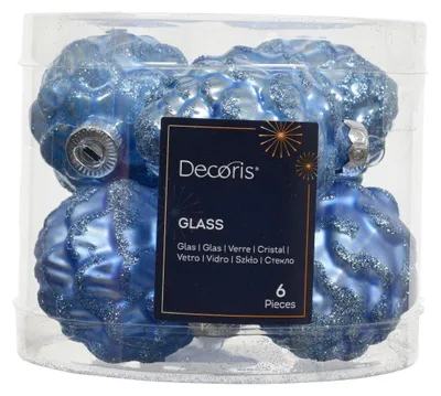 Productafbeelding van Dennenappel glas d2,5h6 cm vijg 12 st Decoris