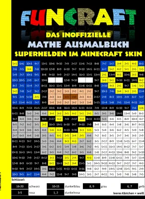 Produktbild von Funcraft - Das inoffizielle Mathe Ausmalbuch: Superhelden im Minecraft Skin (Cover Batman)