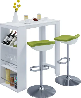 Produktbild von VCM Bartisch | Tresen | Stehtisch | hoher Tisch | H. 110 x B. 110 x T. 50 cm | Bartresen Tisch - Oktola