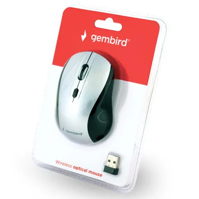 Obrázek produktu pro Gembird MUSW-4B-02-BS - Myš - optická - 4 tlačítka - bezdrátová - 2,4 GHz - bezdrátový přijímač (USB)