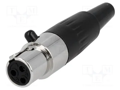 Obrázok produktu pre 1x Mini konektor pre káble, pin: 3, 5A, samica, na pripojenie pájkou, 3,5 mm, typ AG3F, mini konektor