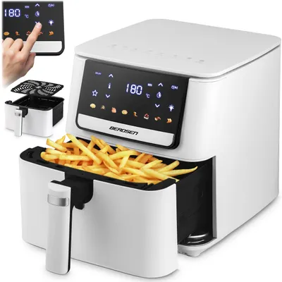 Immagine prodotto di Friggitrice ad aria, 1700 W, 6,5 litri, con 8 programmi