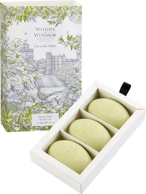 Produktbild von Woods of Windsor Lily of the Valley Soap 3 x 60g