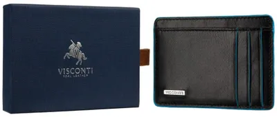 Obrázek produktu pro Pánská peněženka Visconti Monaco kožená černá RFID 11 x 8,2 cm