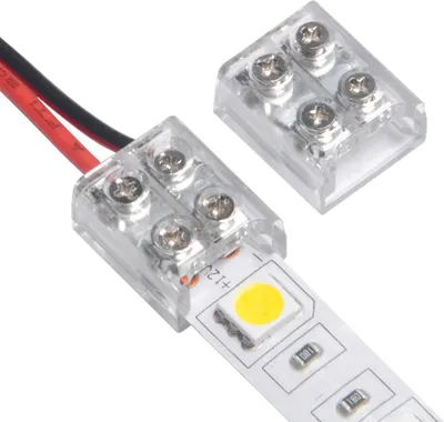 Produktbild von Verbinder für LED-Streifen 12/24V DC Kabel mit Schrauben 10 mm