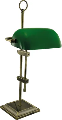 Produktbild von Bankerlampe aus Messing mit grünen Glasschirm sehr dekorativ
