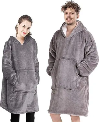 Productafbeelding van mantel-trui / oversized, draagbare deken-hoodie voor dames en heren / hoodie