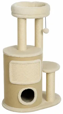 Produktbild von PawHut Kratzbaum mit 2-stöckiger Kratztonne Katzenbaum mit Sisal-Kratzpfosten