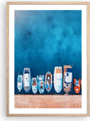 Produktbild von Gerahmtes Poster - Rahmen in heller Eiche - Hafen Hafen £ódŸ - 50x70 cm - Wand Bild - Wanddeko - Wandbilder - Kunstposter - Wandposter - Bilderrahmen - Bilder - Kunstdruck - P2NPA50x70-5081