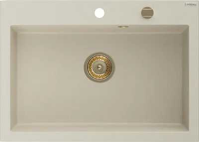 Immagine prodotto di Mexen Elix lavello da cucina in granito 1-vasca 700 x 500 mm, beige, sifone dorato - 6526701005-69-G