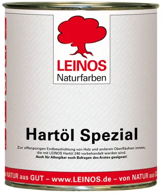 Produktbild von Leinos 245 Hartöl Spezial für Innen 0,75 l Für stark strapazierte Flächen wie Fußböden und für den anspruchsvollen Möbelbau Hervorragende Polierfähigkeit