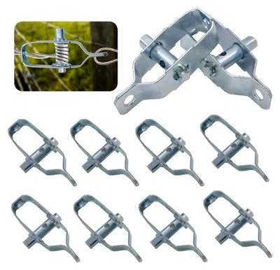 Produktbild von 12 Stück verzinkte Drahtspanner 89 mm für Maschendrahtzaun, Spanndraht für Obstplantagen, Bauernhöfe und Gewächshäuser