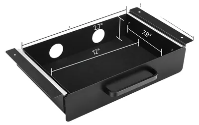 Produktbild von Untertischschublade, Metallaufbewahrungsorganisator, Schiebedesign, 13 in