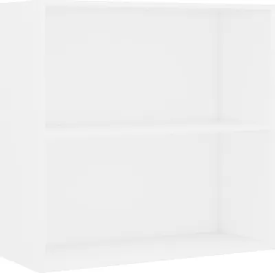 Obrázok produktu pre Knižnica s 2 policami, bielo 80x30x76,5cm, kompozitné drevo
