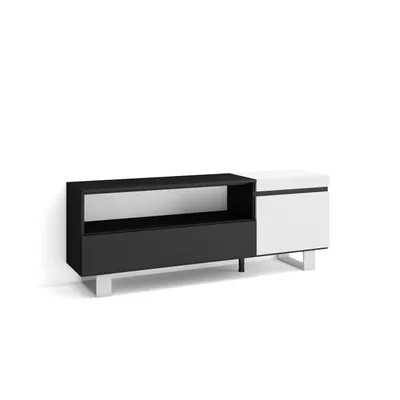 Immagine prodotto di COZY Mobile TV Soggiorno, 150x35x57cm, Per TV fino a 65, Bianco e Nero