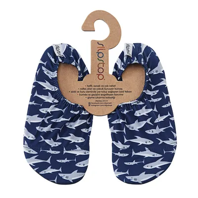 Produktbild von Slipstop Badeschuhe Gymnastikschuhe Haie marine Gr. 18-20